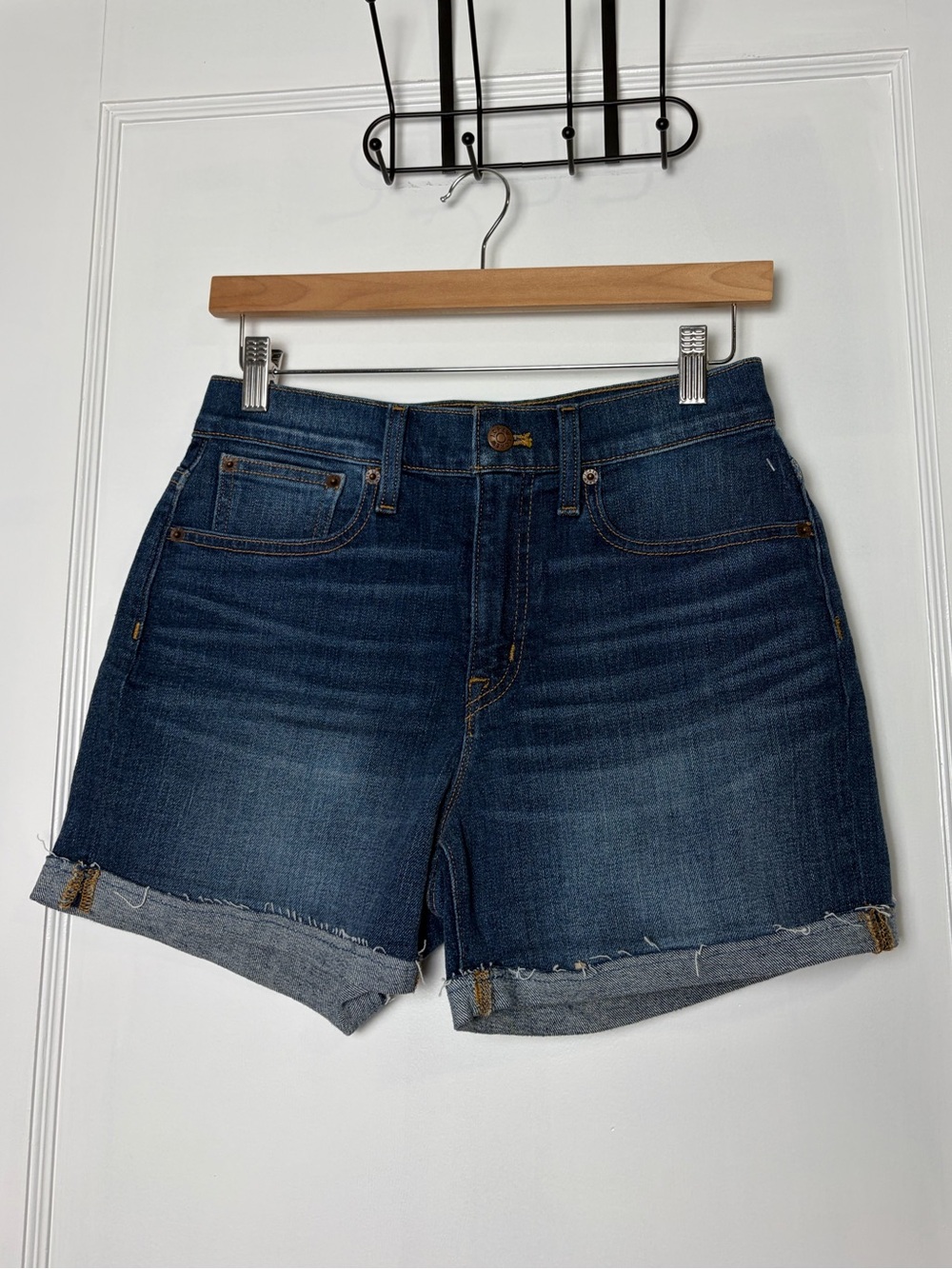 J Crew Classic Denim Jean Short in Dark Pacific Blue Wash - Picture 15 of 16
